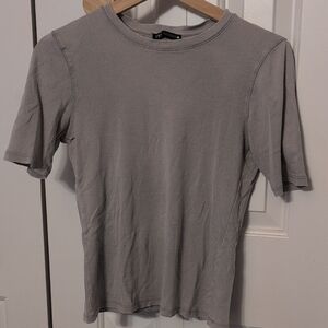 Zara Light Gray Short Sleeve Tee